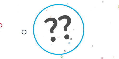Two question marks in a circle