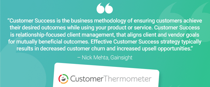 customer success definition customer thermometer