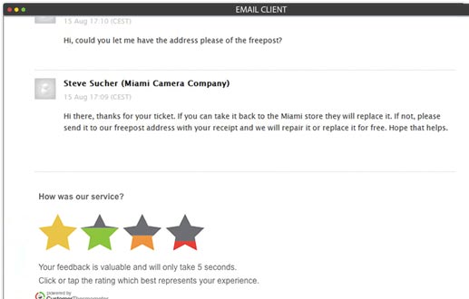 customer satisfaction survey embedded