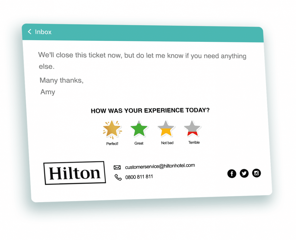 Hotel Guest Survey Feedback Ticket Icons One Click