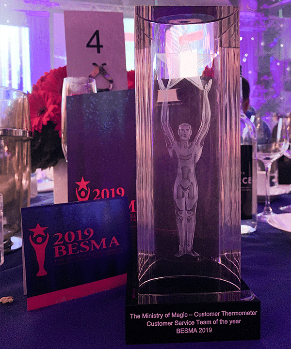 Customer Thermometer BESMA Awards 2019 Ministry of Magic trophy