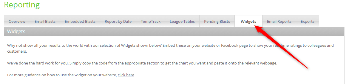 Widget tab