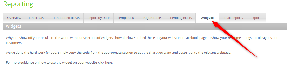 Widget tab