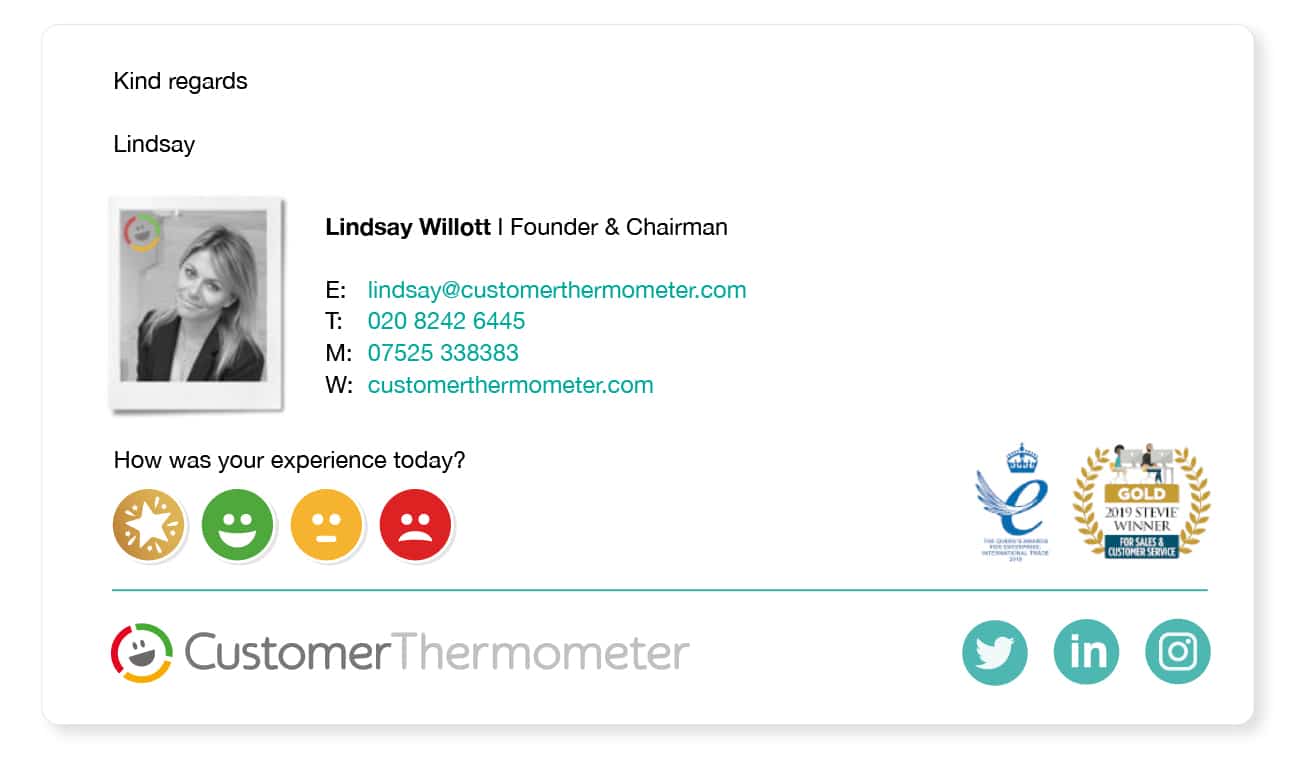 Cool Email Signatures - 5 Examples from Customer Thermometer