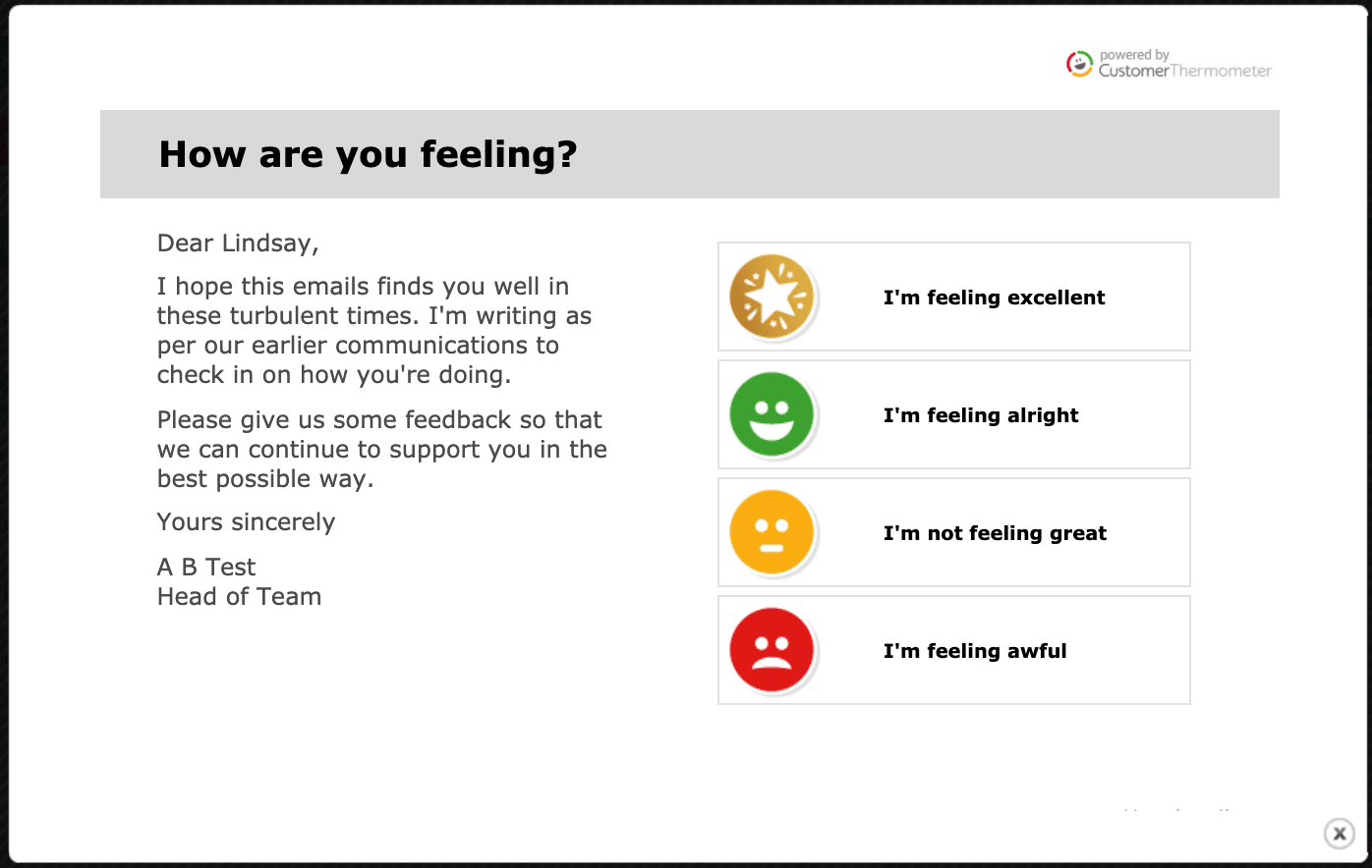 employee experience covid pulse feedback survey
