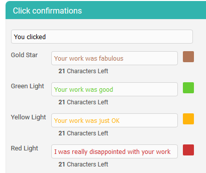 survey landing page click confirmation text