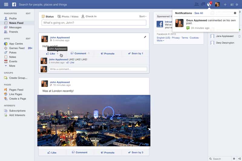 sample-fb-newsfeed Sample Facebook newsfeed
