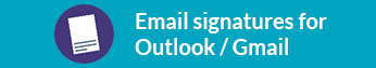 1-click Email signatures for Outlook or Gmail