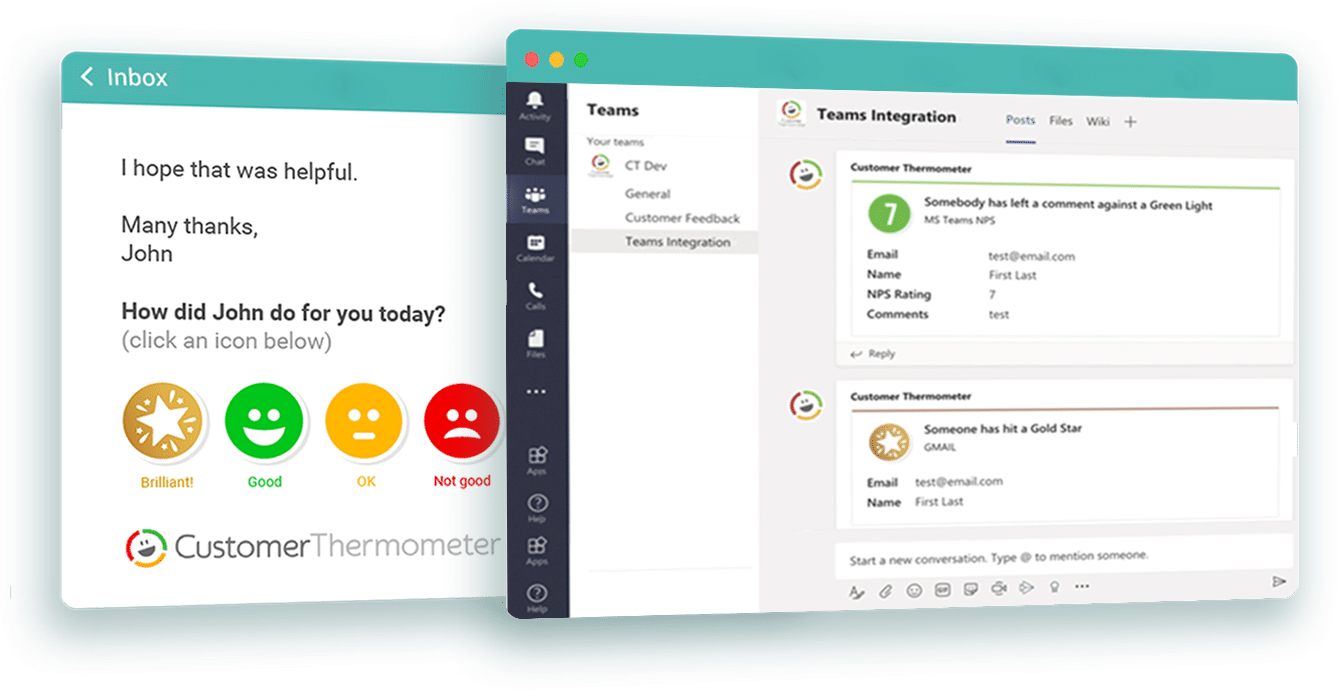 ms teams customer thermometer
